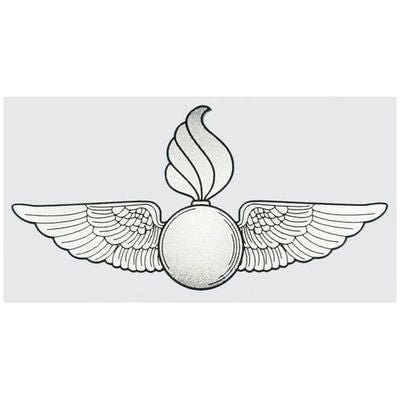 Marines Ordnance Wings Clear Decal Sticker - USMC Marine Corps Aviation Insignia Award Clear Decal Car Truck Window Military Craft Supply