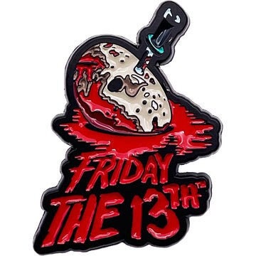 FRIDAY THE 13TH Logo Lapel Pin - 1.25 Inch - Jason Voorhees Classic Horror Movie Series Enamel Lapel Pin Craft Supply