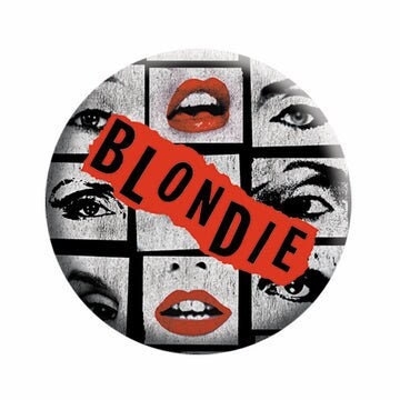 BLONDIE Pinback Button Badge - Debbie Harry Blondie Eyes & Lips Rock Band - Round 1.25" Button Craft Supply