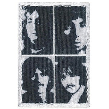 THE BEATLES Stencil Portraits Patch - 2.75x3.9 Inch - Beatles Vintage Portraits Album Group Band Embroidered Patch Applique Craft Supply