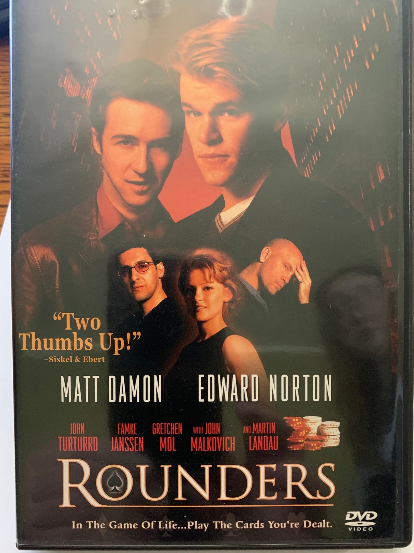 Rounders (DVD, 1999) Matt Damon, Edward Norton, Poker Movie, John Malkovich - Very Good Condition ** Spend 35.00 and get FREE SHIPPING! **