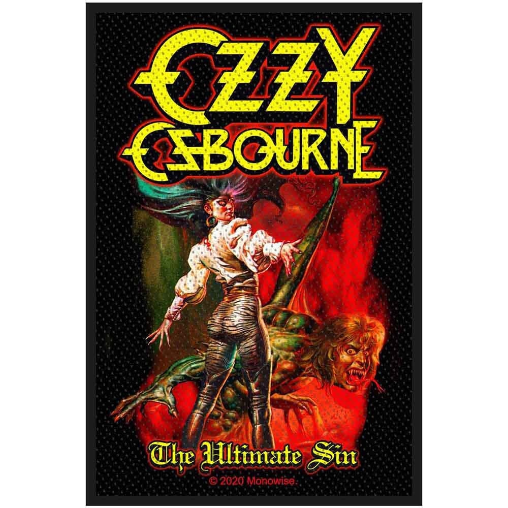 OZZY OSBOURNE Patch - 2.75x4 Inch - Ozzy Osbourne Ultimate Sin Album Rock Band Embroidered Patch Applique Craft Supply - Officially Licensed