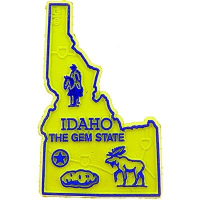 Idaho State Shaped Magnet - Vintage Map The Gem State Souvenir Flexible Rubber Magnet for Refrigerator Car Office Home Automotive