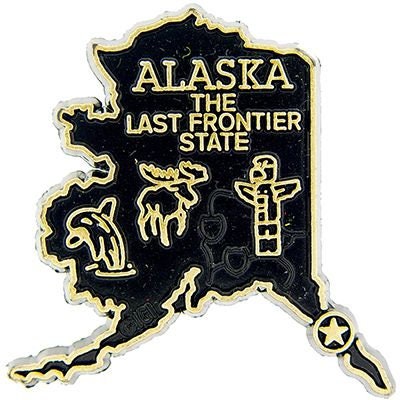 Alaska State Shaped Magnet - Vintage Map The Last Frontier State Souvenir Flexible Rubber Magnet for Refrigerator Car Office Home Automotive