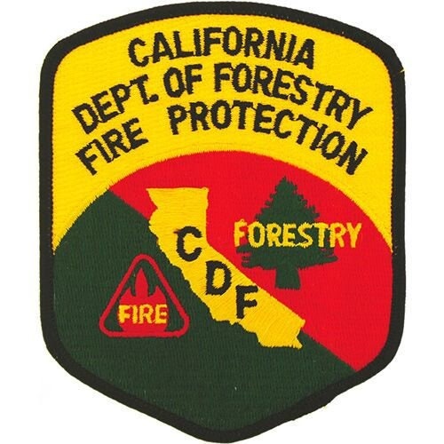 California Department of Forestry Fire Protection Patch - 4.5 Inch - CDF Cal Fire Dept Embroidered Patch Applique Craft Supply