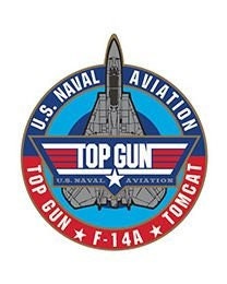 Top Gun F-14 Tomcat Lapel Pin - United States Navy Aviation Military Enamel Pin - Backpack Tie Shirt Trading Button Pinback Craft Supply