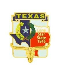 TEXAS STATE Map Lapel Pin - Lonestar State Texas Enamel Pin for Backpack Tie Shirt Trading Button Pinback Craft Supply