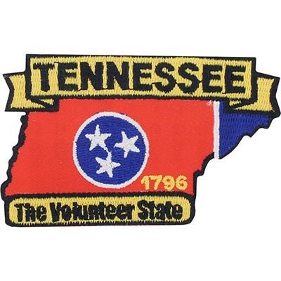 TENNESSEE State Map Embroidered Patch Applique - Volunteer State USA United States of America Patch Craft Supply