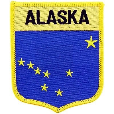 ALASKA State Shield Embroidered Patch Applique - USA United States of America Patch Craft Supply