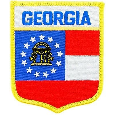 GEORGIA State Shield Embroidered Patch Applique - USA United States of America Patch Craft Supply