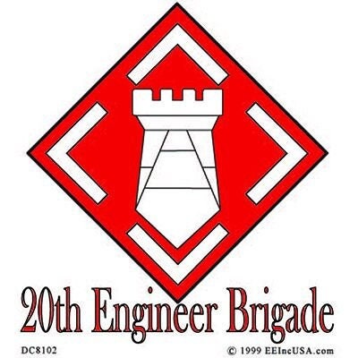 ARMY 20th Engineer Brigade Sticker Decal - Combat Engineer Brigade Fort Bragg Military Navy Marines United States Army Craft Supply
