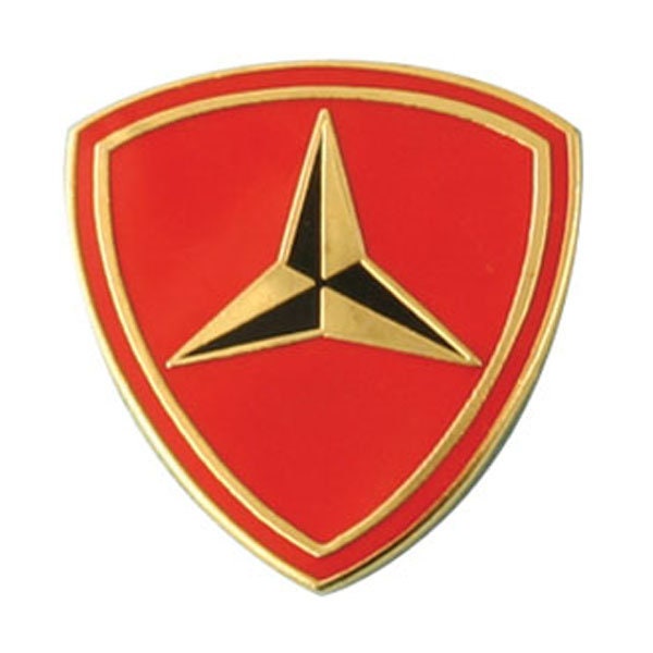 MARINES 3rd Marine Division Lapel Pin - Marine Corps USMC Marine Infantry Div Pin for Backpack Tie Shirt Trading Button Pinback Craft Supply