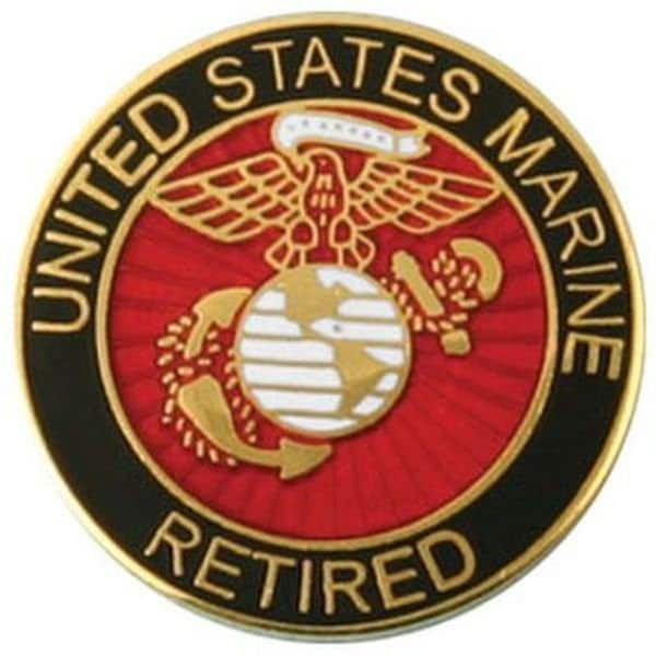 United States Marine Retired Lapel Pin - 1 Inch - Marine Corps USMC Enamel Pin Backpack Shirt Trading Button Pinback Craft Supply