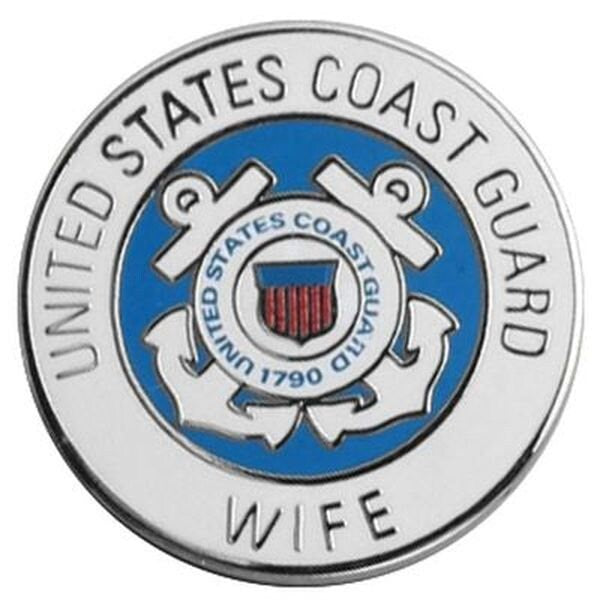 Coast Guard Wife Lapel Pin - United States Coast Guard USCG Wife Military Enamel Pin for Backpack Tie Shirt Button Pinback Craft Supply