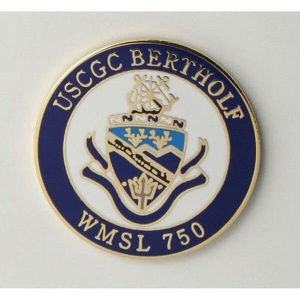 USCGC Bertholf Crest Lapel Pin - United States Coast Guard Cutter WMSL-750 Patrol Vessel Military Enamel Pin Backpack Shirt Button Pinback
