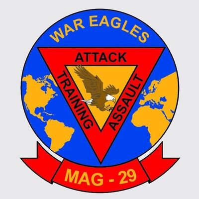 Marines War Eagles MAG-29 Clear Decal Sticker - USMC Marine Corps War Eagles Squadron Insignia Decal Car Truck Window Military Craft Supply