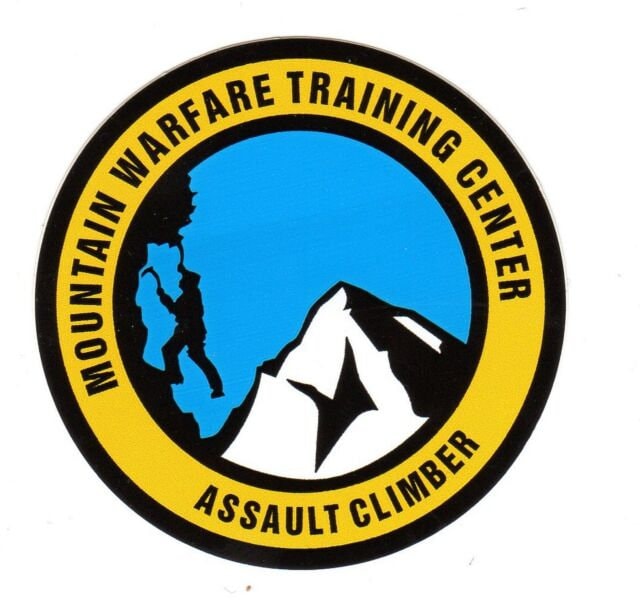 Marines Mountain Warfare Training Center Decal Sticker - Assault Climber School Decal Car Truck Window Vehicle Military Craft Supply