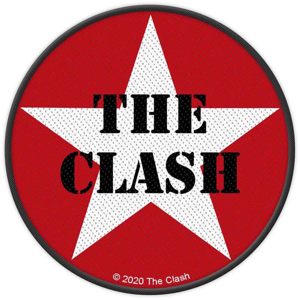 THE CLASH Logo Patch - 3 Inch - Clash Military Star Round Rock Band Embroidered Patch Applique Craft Supply - Officially Licensed