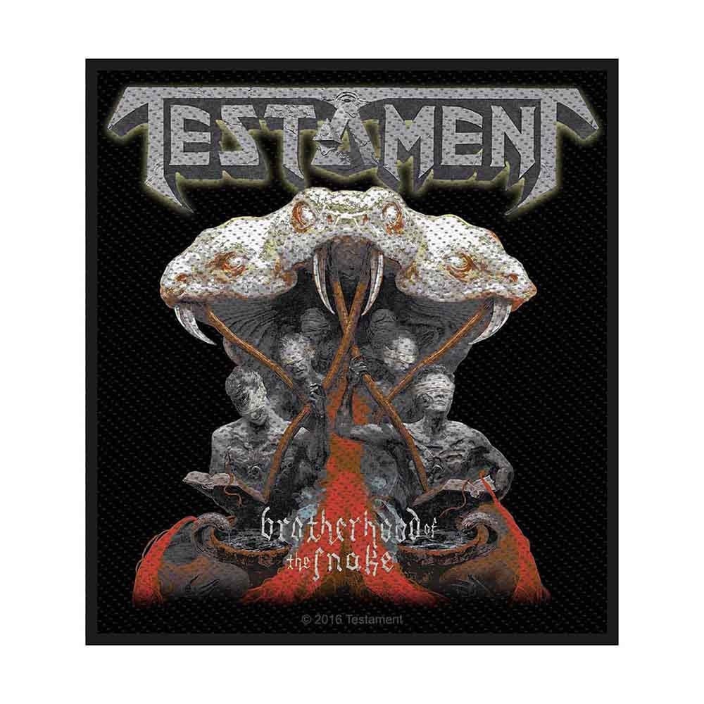 TESTAMENT Patch - 4x4 Inch - Testament Brotherhood of the Snake Album Thrash Metal Band Embroidered Patch Applique - Officially Licensed