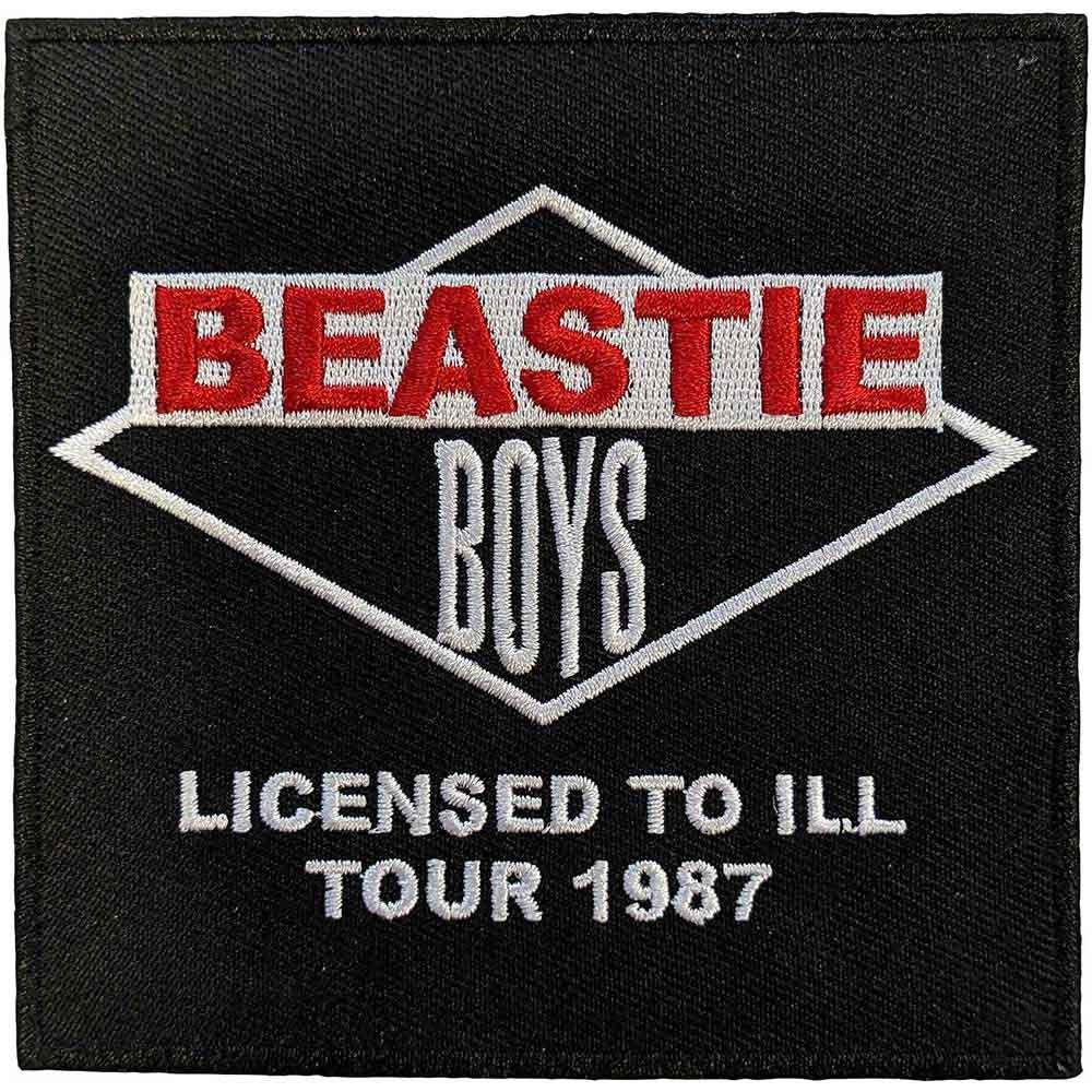 BEASTIE BOYS Tour Patch - 4x4 Inch - Beastie Boys Licensed To Ill Tour 1987 Embroidered Punk Rock Band Patch Applique Craft Supply