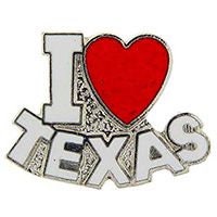 I Love Texas Lapel Pin - Heart Texas State - Enamel Pin Backpack Tie Shirt Trading Button Pinback Craft Supply
