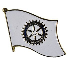 Rotary Flag Lapel Pin - Rotary International Waiving Flag - Enamel Pin Backpack Tie Shirt Trading Button Pinback Craft Supply