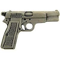 9mm Pistol Lapel Pin - Gun 9mm Handgun - Enamel Pin Backpack Tie Shirt Trading Button Pinback Craft Supply