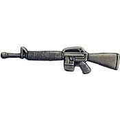AR-15 Rifle Lapel Pin - Lightweight Semi-Automatic Rifle M-16 Military Rifle Pin - Backpack Tie Shirt Trading Button Pinback Craft Supply