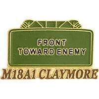 Claymore Mine Lapel Pin - Front Toward Enemy M18A1 Enamel Lapel Pin Military - Backpack Tie Shirt Trading Button Pinback Craft Supply