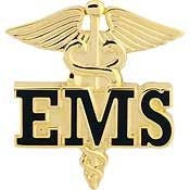EMS Caduceus Paramedic Lapel Pin - First Responder EMT Firefighter Medical Enamel Pin Backpack Tie Shirt Trading Button Pinback Craft Supply