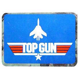 TOP GUN Sticker Decal - United States Navy Prismatic Rectangle Bumper Sticker Decal Craft Supply