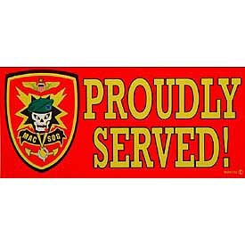 Military Assistance Command PROUDLY SERVED! Bumper Sticker - Army Mac V Sog Logo Military Sticker Navy Marines Air Force Craft Supply