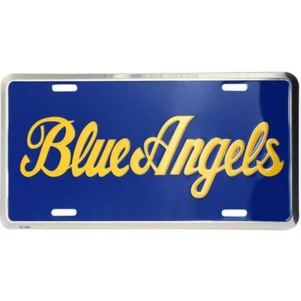 NAVY Blue Angels Metal License Plate - United States U.S. NAVY Flight Demonstration Squadron Aerobatic Team Craft Supply