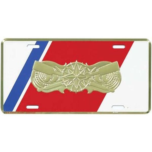 COAST GUARD Coxswain Metal License Plate - USCG United States Coast Guard CPO1 Coxswain Gold Insignia Military Craft Supply