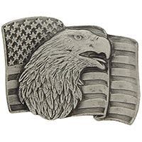American Flag Eagle Pewter Lapel Pin - Patriotic United States Military Bald Eagle Enamel Pin Backpack Tie Shirt Button Pinback Craft Supply