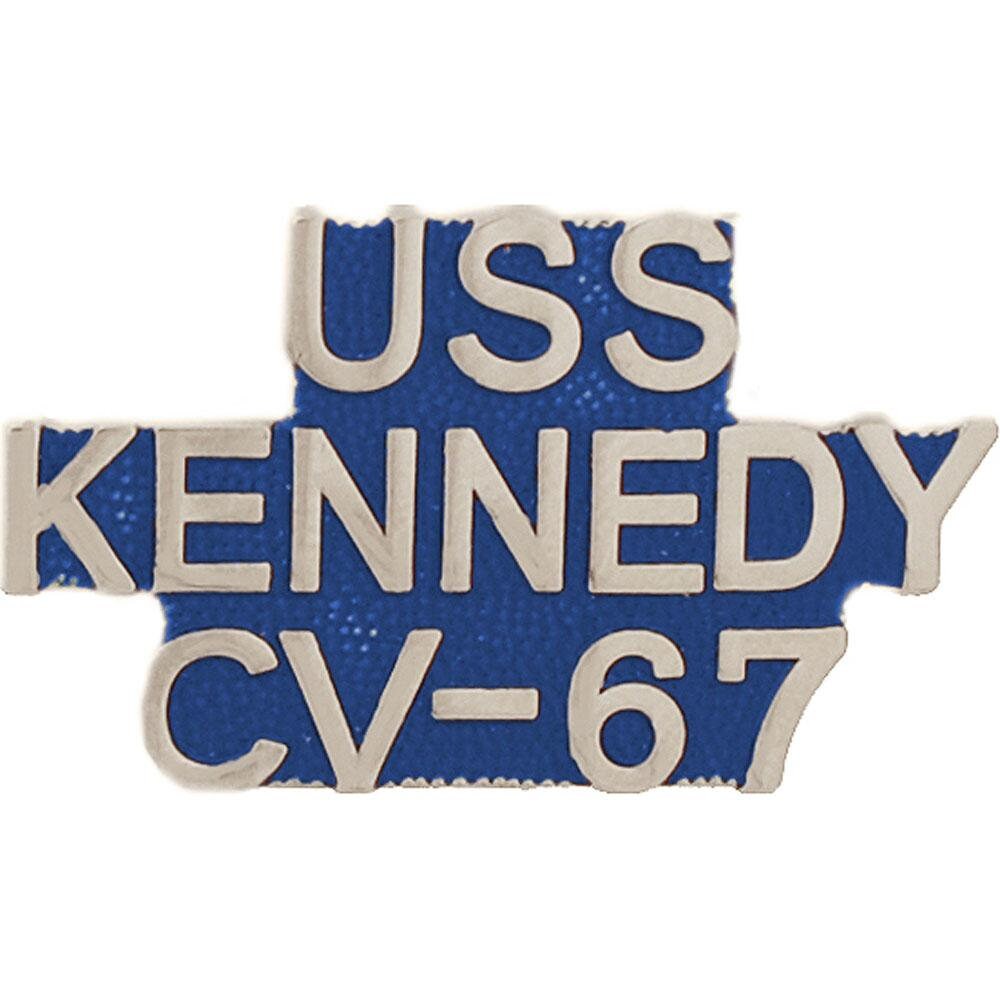 U.S. Navy USS Kennedy CV-67 (Silver) Lapel Pin - United States Navy USN Military Enamel Pin Backpack Tie Shirt Button Pinback Craft Supply