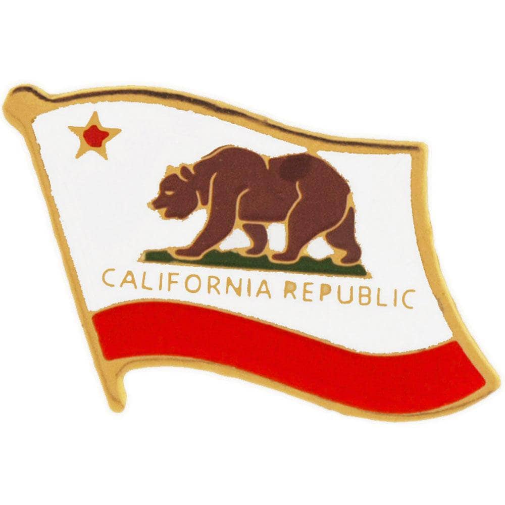 CALIFORNIA State Flag Lapel Pin - Enamel Pin for Backpack Tie Shirt Button Pinback Lapel Pin