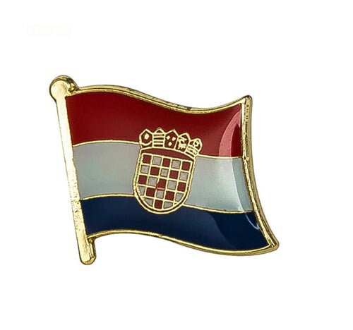 CROATIA Flag Lapel Pin - Country Flag Enamel Pin for Backpack Tie Shirt Button Pinback Lapel Pin
