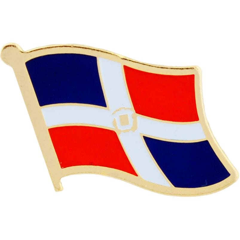 DOMINICAN REPUBLIC Flag Lapel Pin - Country Flag Enamel Pin for Backpack Tie Shirt Button Pinback Lapel Pin