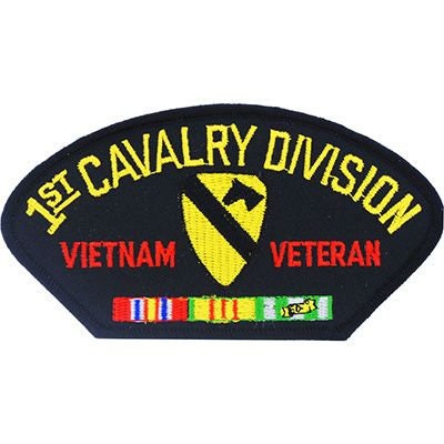US ARMY 1st Cavalry Division Hat Patch - Vietnam Veteran First Cav Division Military Embroidered Patch Applique Craft Supply
