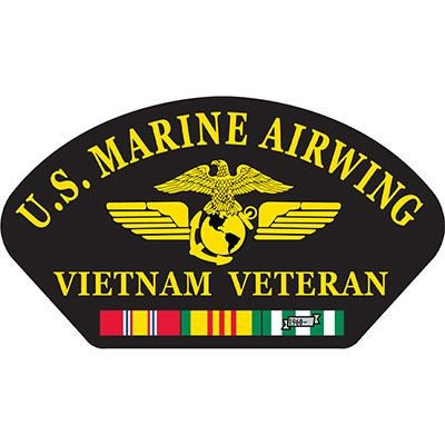 MARINE CORPS Hat Patch - United States Marines USMC Marine Airwing Vietnam Veteran Military Embroidered Patch Applique Craft Supply