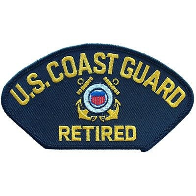 COAST GUARD Hat Patch - United States Coast Guard USCG Retired Military Embroidered Patch Applique Craft Supply