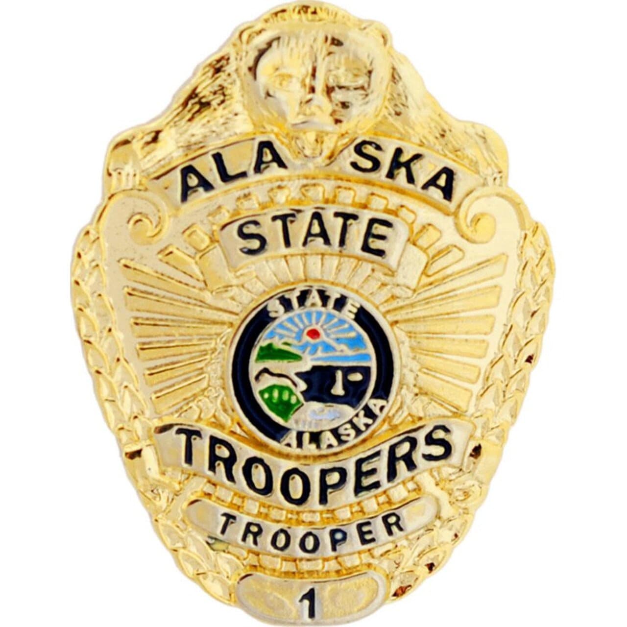 Alaska State Police Lapel Pin - State Trooper Highway Patrol Police - Enamel Pin Backpack Tie Shirt Trading Button Pinback Craft Supply