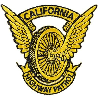 CALIFORNIA Highway Patrol Motorcycle Embroidered Patch - Ca State Police Trooper Highway Patrol Public Safety - Patch Applique Craft Supply