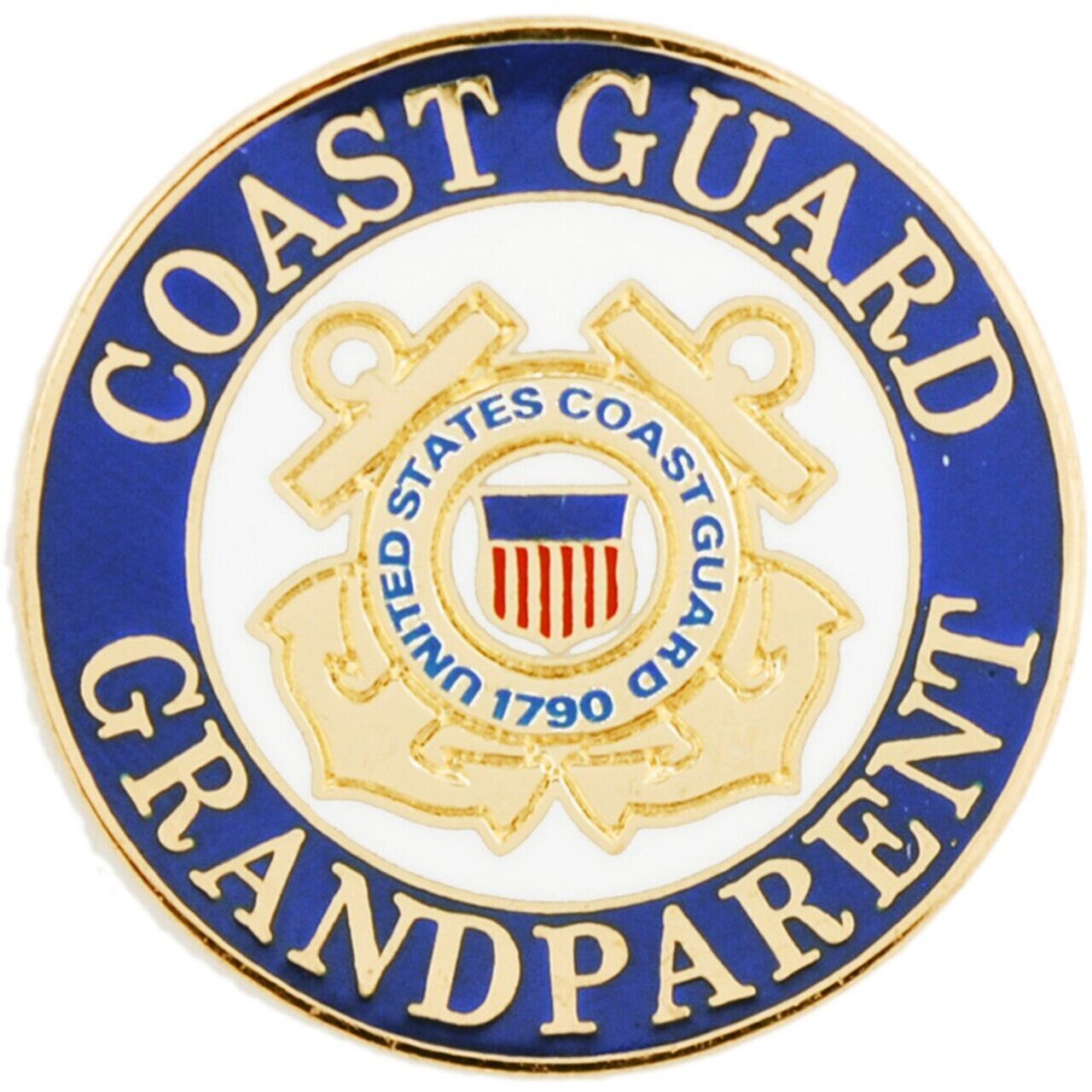 COAST GUARD GRANDPARENT Military Lapel Pin - Coast Guard Proud Enamel Pin for Backpack Tie Shirt Trading Button Pinback Craft Supply