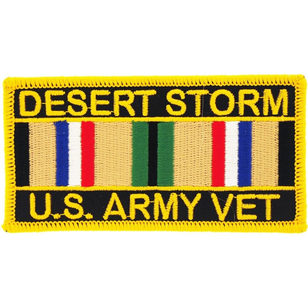 Desert Storm U.S. ARMY Veteran Patch - Service Ribbons Vet United States Army Military Embroidered Patch Applique Craft Supply