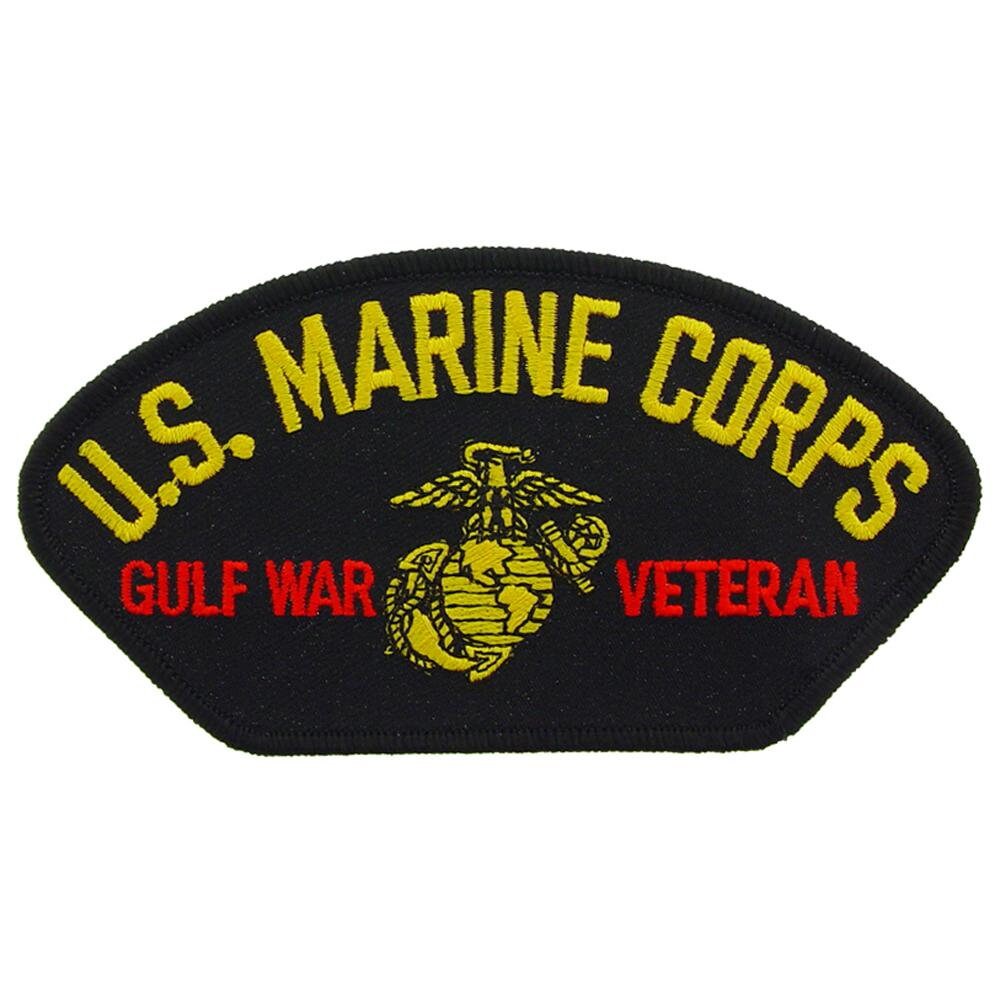 U.S. MARINE CORPS Gulf War Veteran Hat Patch - United States Marines Vet Military Embroidered Patch Applique Craft Supply