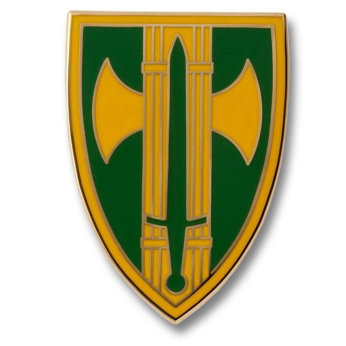 ARMY 18th Military Police Brigade Combat Service Badge Lapel Pin - 1 Inch - Army Enamel Pin Backpack Tie Shirt Button Pinback Craft Supply