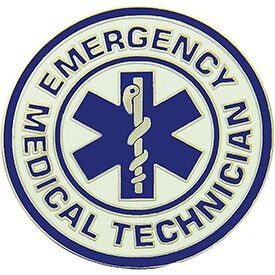 EMT Logo Lapel Pin - EMS Paramedic Emergency Services Fire Dept - Enamel Pin for Backpack Tie Shirt Trading Button Pinback Craft Supply