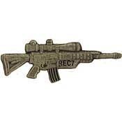 REC7 Assault Rifle Lapel Pin - Reliability-Enhanced Carbine Military Rifle Enamel Pin Backpack Tie Shirt Trading Button Pinback Craft Supply